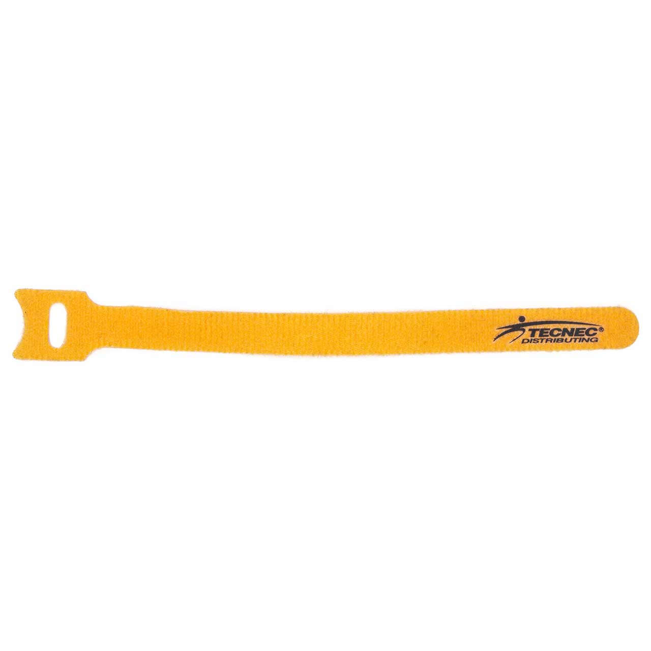 TecNec Hook and Loop Cable Wrap 12mm x 180mm Black with White Logo - 2500 Pack TN-HKNLP-2500PK