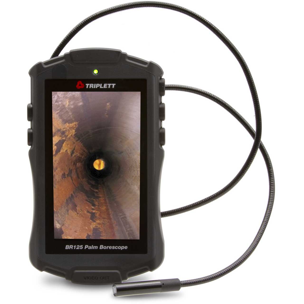 Triplett BR125 Waterproof (IP67) Palm Borescope Inspection Camera with 2x Digital Zoom and 2.5 Foot Cable TRIPL-BR125