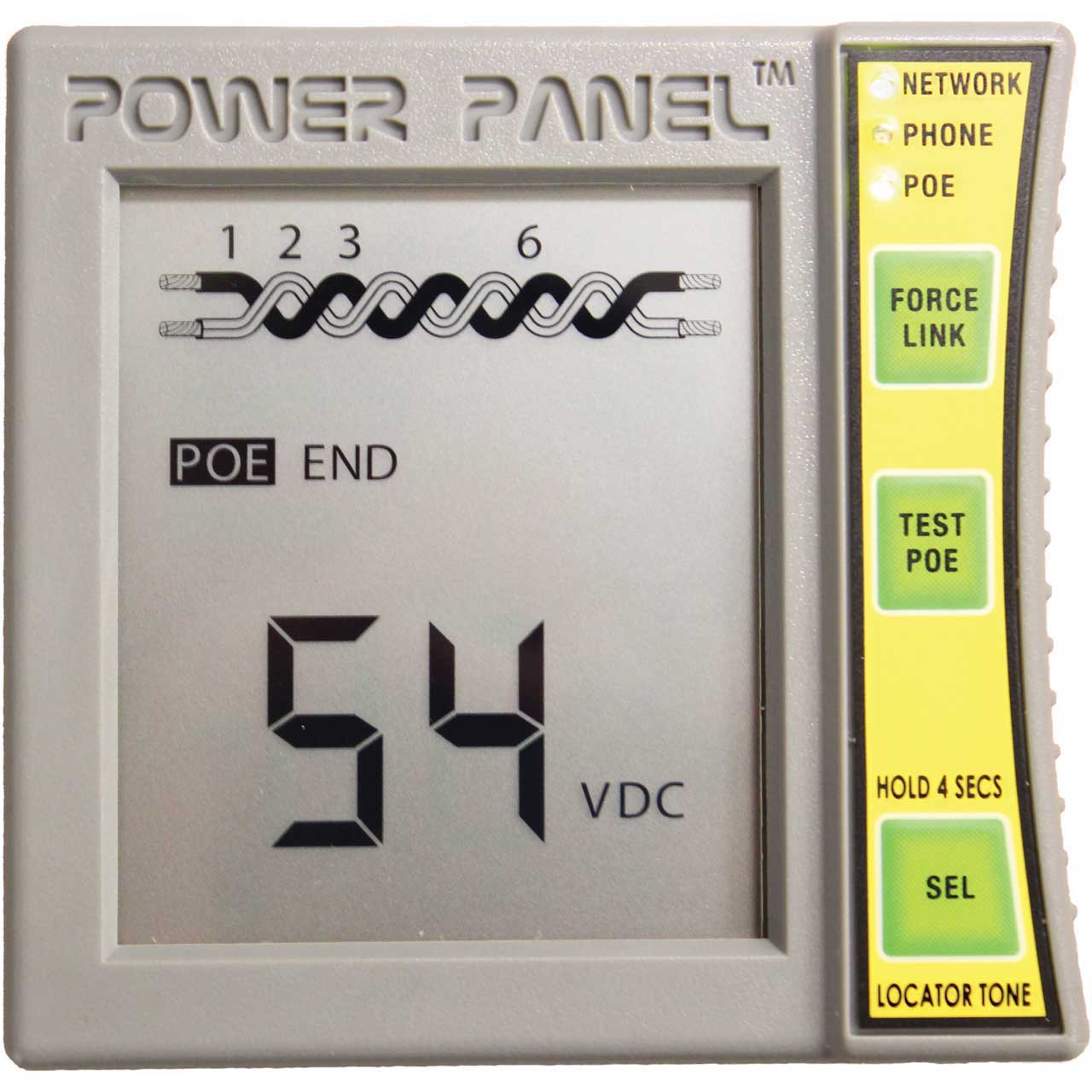 Triplett POE-1000IL Power Panel Cat5 / 5e / 6 / 6a / 7 / 8 Digital Volt Meter TRIPL-POE1000IL
