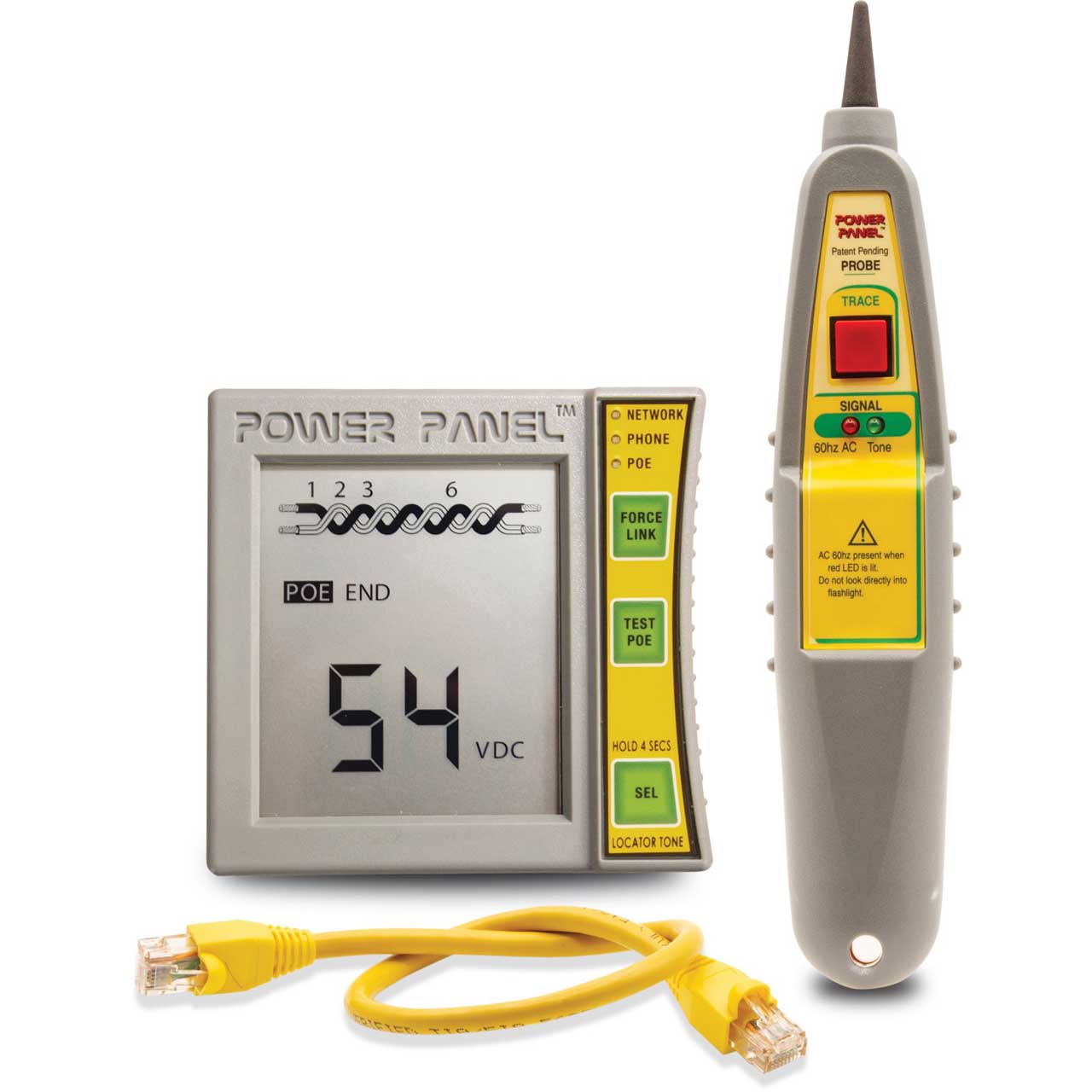 Triplett POE1000ILT Power Panel Cat5 / 5e / 6 / 6a / 7 / 8 Digital Volt Meter with Probe TRIPL-POE1000ILT