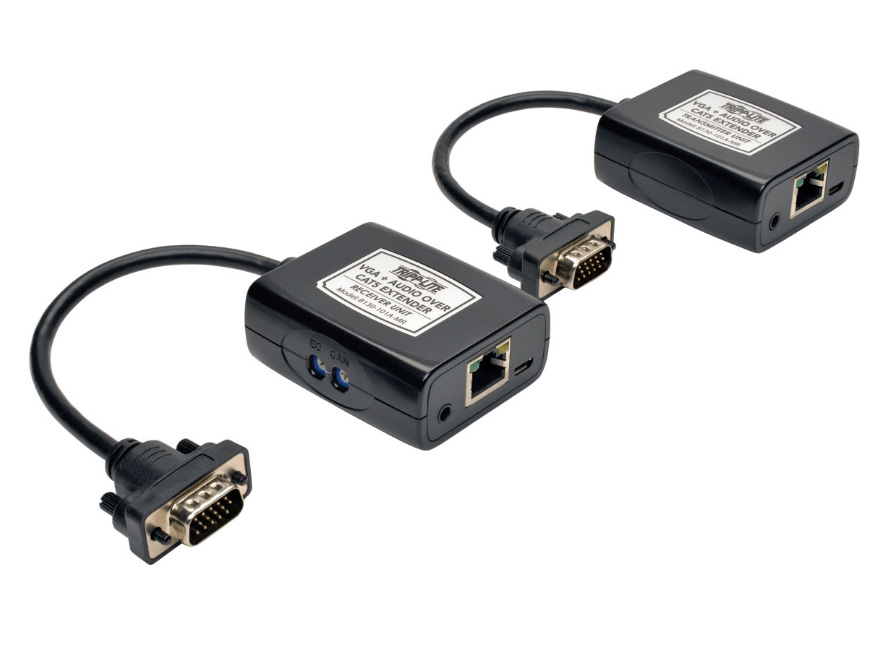 Tripp Lite B130-101A-MR VGA with Audio over Cat5/Cat6 Extender Kit TX ...