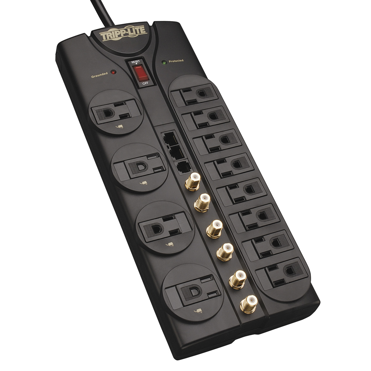 Tripp Lite HT1210SAT3 Home Theater Surge Protector 12 Outlet RJ11 RJ45