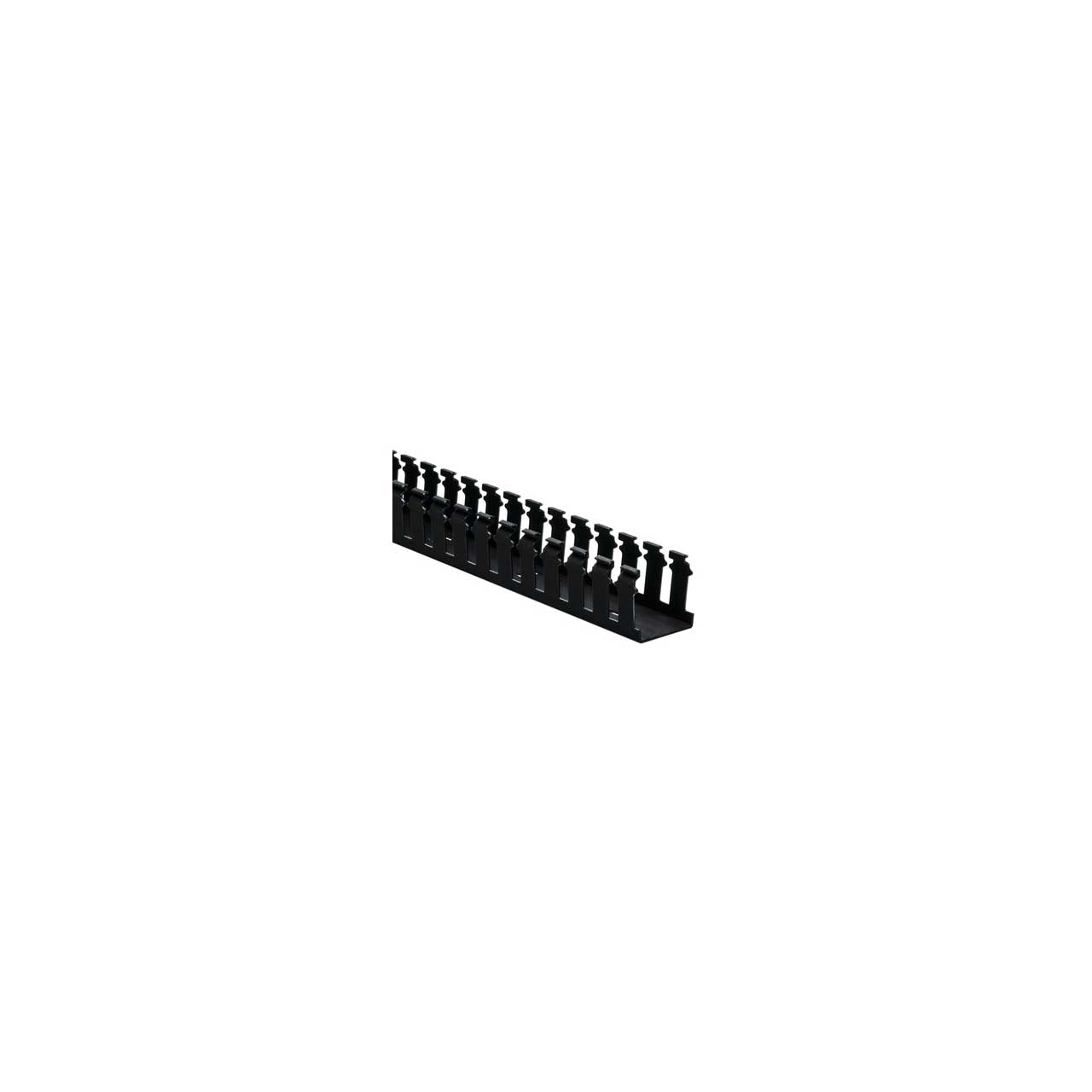 HellermannTyton 181-22020 Non-Adhesive Slotted Wall Duct 2x2-Inch x6 Foot - Black - 20 Pack 181-22020-20