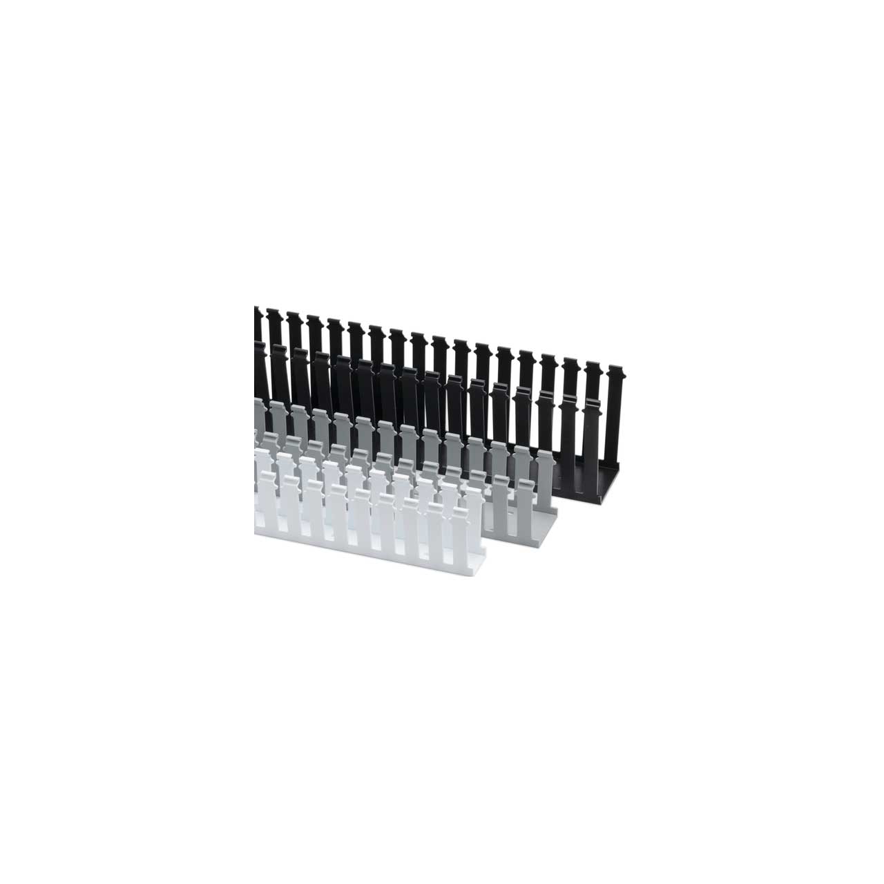 HellermannTyton 181-44027 Non-Adhesive Slotted Wall Duct 4x4-Inch x6 Foot - Gray - 20 Pack 181-44027-20