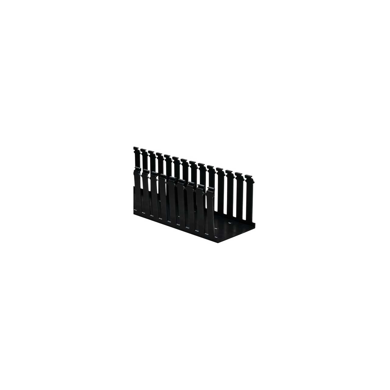 HellermannTyton 181-44020 Non-Adhesive Slotted Wall Duct 4x4-Inch x6 Foot - Black - 20 Pack 181-44020-20