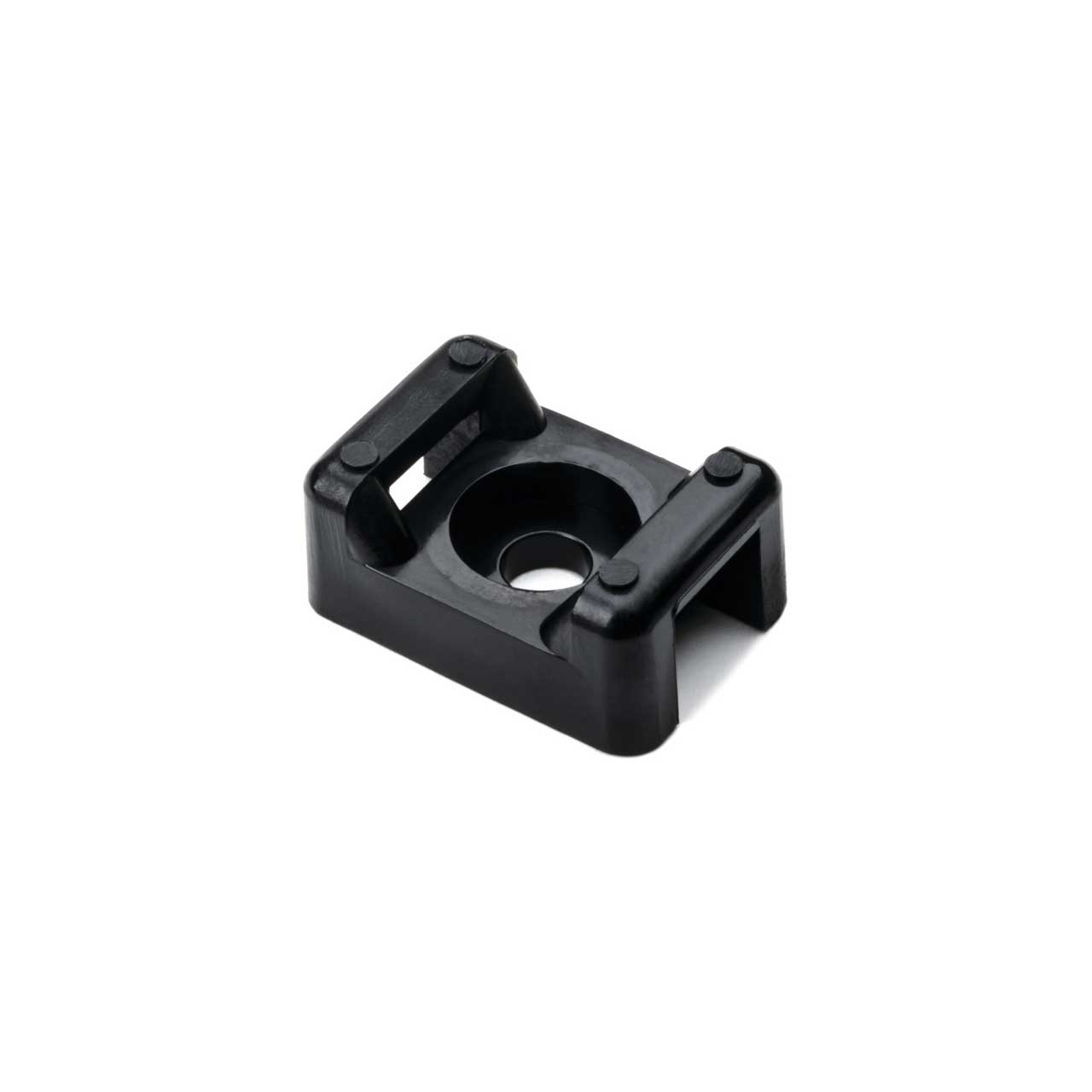 HellermannTyton CTM20C2 Cable Tie Anchor Mount -.86x.61 Inch/.18 Inch Hole Dia/.31 Inch Max Tie - PA66 - Black - 100pk