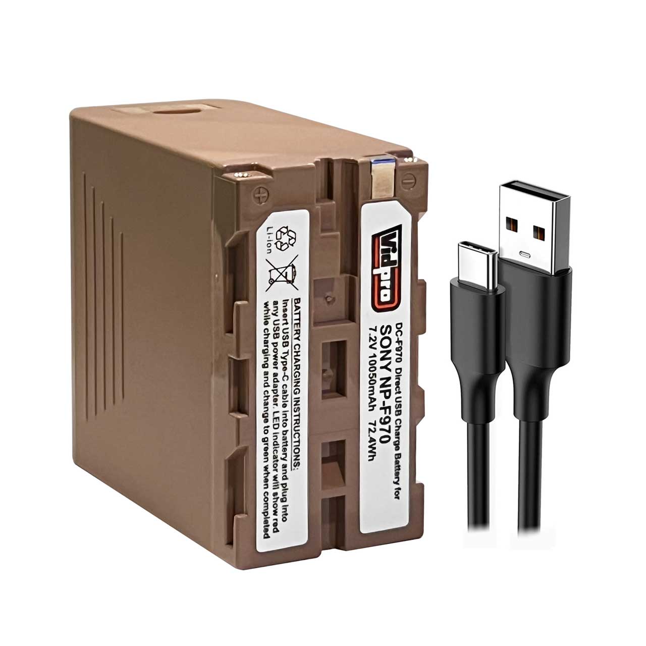 Batteria NP-F970 10050mAh Con Caricatore Rapido PD 20W - Per Fotocamere E Luci - Foto 10