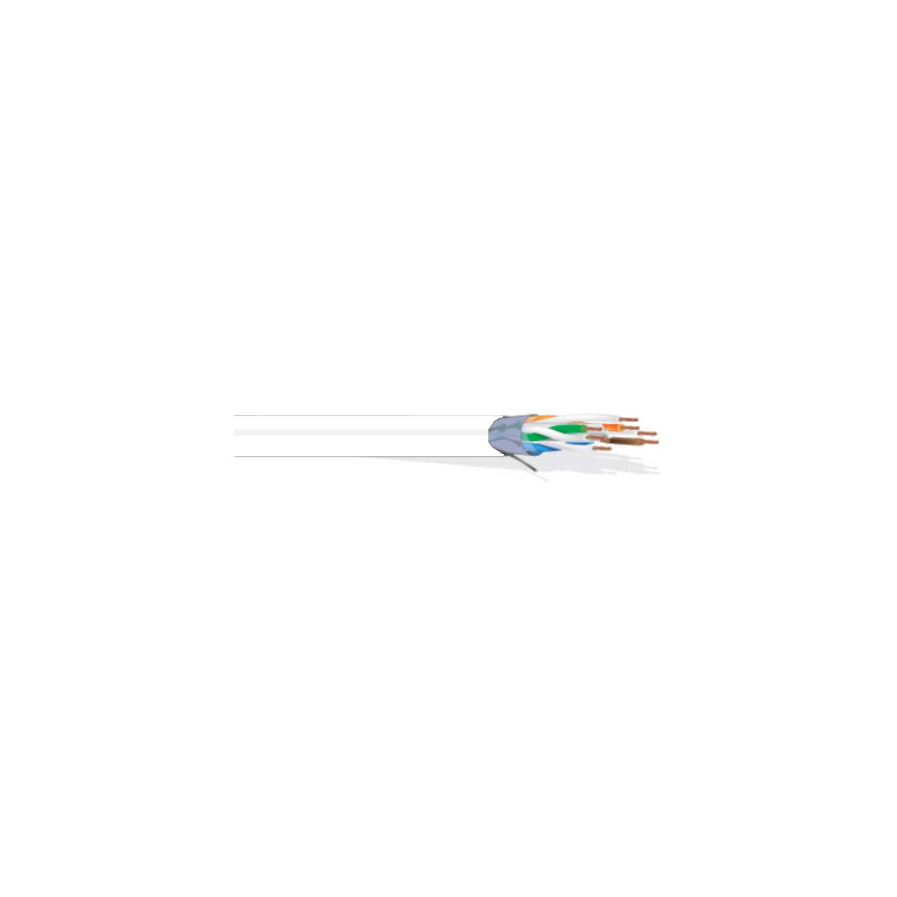 West Penn 4346AF 4 Pair 23AWG F/UTP Cat6A Cable - 10GBASE-T CMR 550MHz - Small OD - White - 1000 Foot