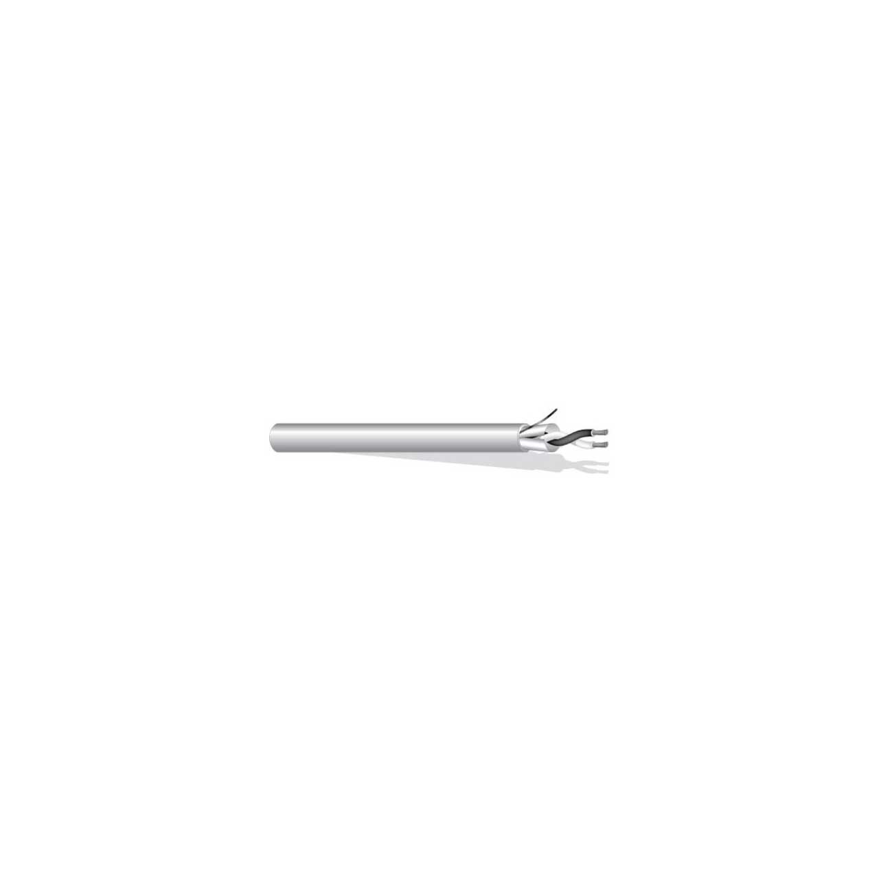 West Penn 77291 1-Pair 22 AWG Stranded Shielded Copper Audio Cable - PVC Jacket - 1000 Feet - Gray