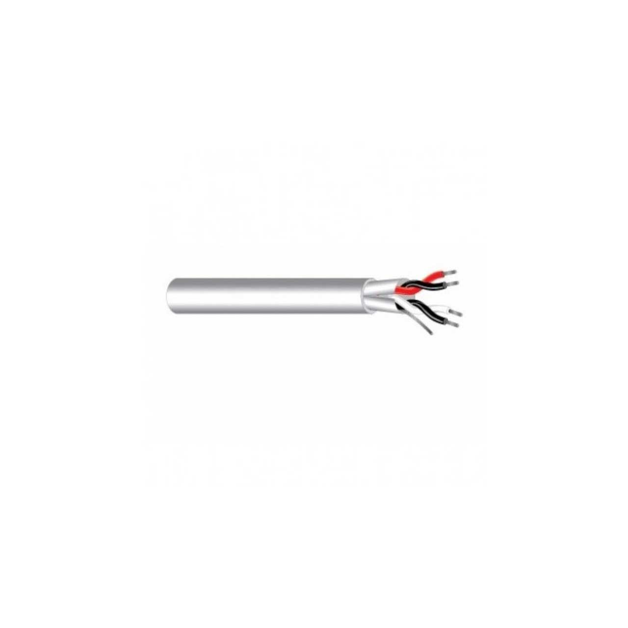 West Penn D2402BK0500 2 Pair 24 AWG Stranded Shielded CM Rated Data Cable - Black - 500 Foot WP-D2402BK0500