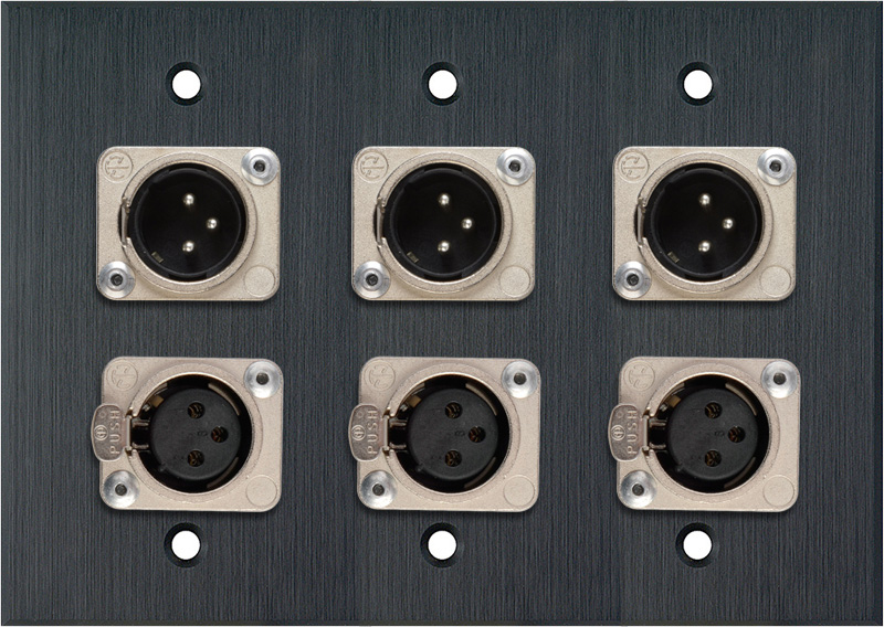 My Custom Shop 3Gang Black Anodized Wall Plate w
