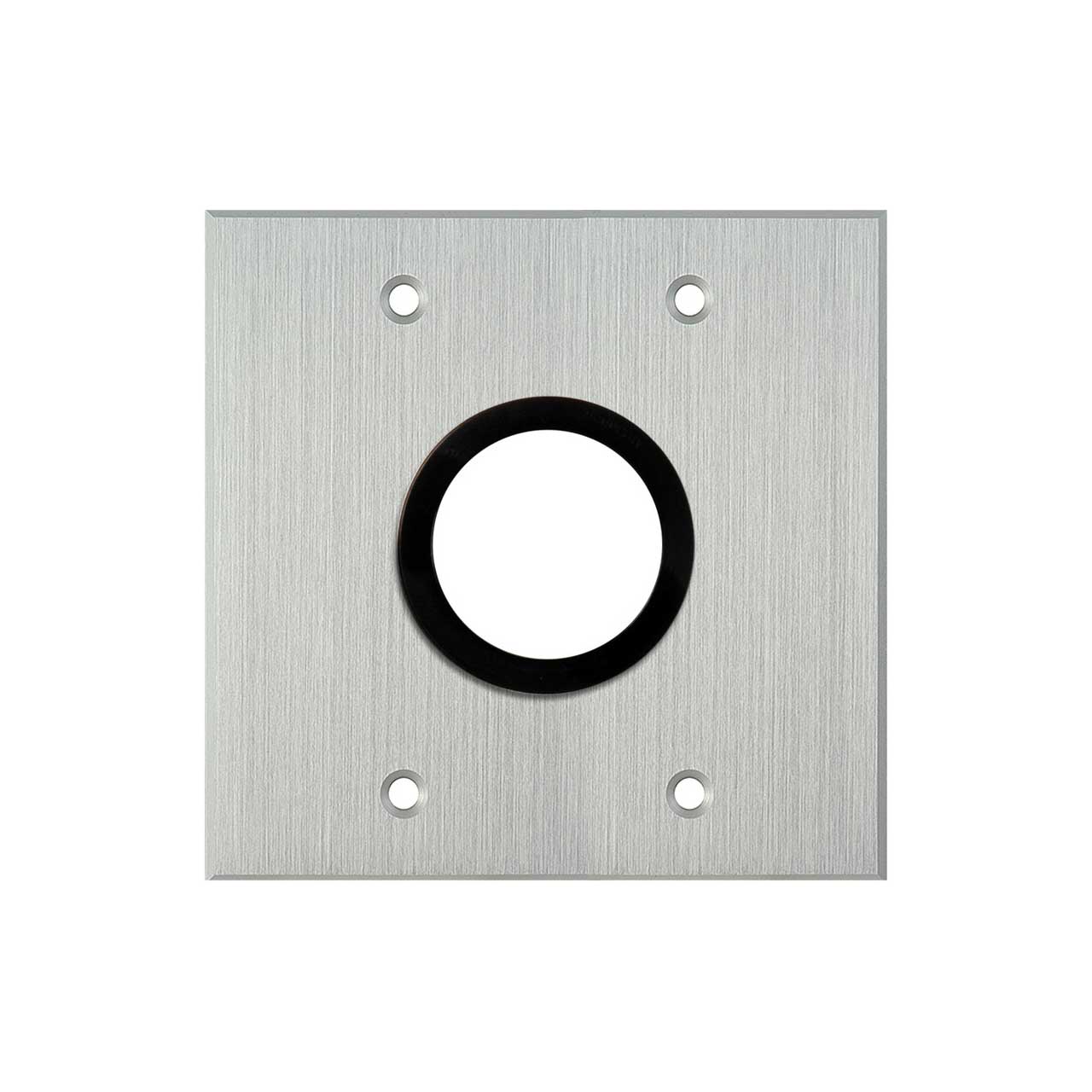 My Custom Shop WPCA-2158GROM 2-Gang Clear Anodized Wall Plate w/ One 1-5/8 inch Grommet  WPCA-2158GROM