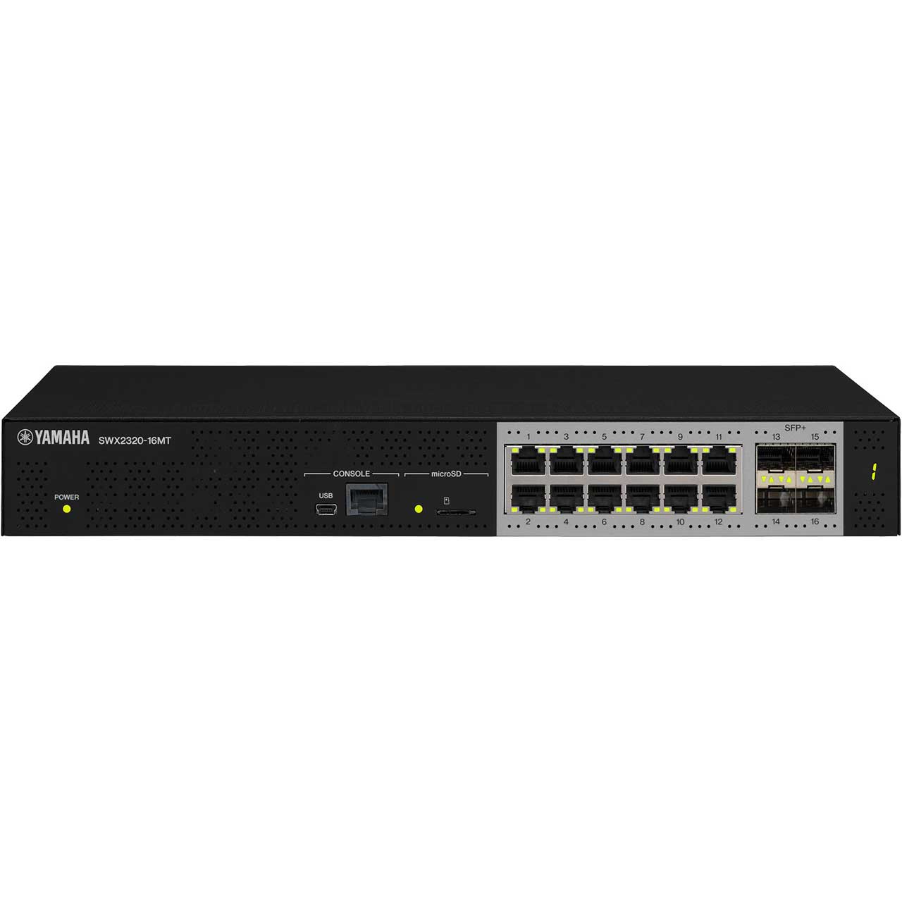 Yamaha SWX2320-16MT 16-Port L2 MultiGigabit Dante Network Switch with 4  SFP+ Ports SWX2320-16MT