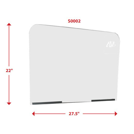 Amplivox S0002 Acrylic Lectern Safety Shield - 22 x 27.5 Inch
