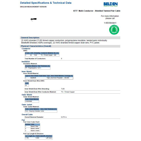 Belden 8777 3 Pair Audio Control & Instrument Cable - 1000 Foot