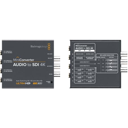 Blackmagic Design Audio to SDI 4K Embedder Mini Converter Kit with SDI ...