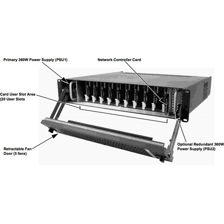 Cobalt HPF-9000-N 20-slot High Power Frame - 2 Rack Units with Fan ...