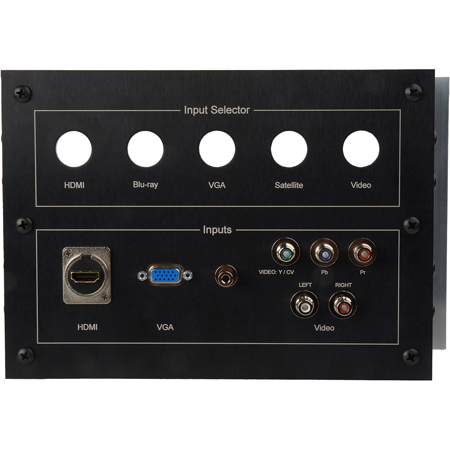 Custom 9 x 6.5 Recessed Black Anodized Back-Box with Side Entry Ports
