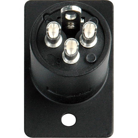 Switchcraft D3MB 3-Pin Male XLR Panel/Chassis Mount Connector - Black
