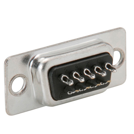 9 Pin D-Sub Connector Insert with Rear Solder Points - Female