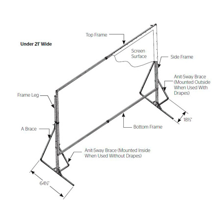 Da-Lite 92093 Da-Mat Front Projection Screen 9ft H X 16ft W Viewing Area