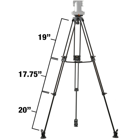 E-Image GA752S-PTZ Aluminum 75mm Tripod with Quick-Release Plate for