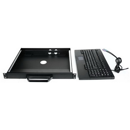 Claytek TC-A100B-USB 1RU Rack Drawer with USB Keyboard and Touch Pad