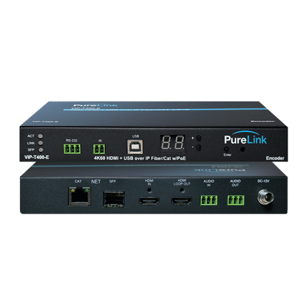 Purelink VIP-T400-E 4K60 HDMI and USB/KM CAT and Fiber AV over IP ...