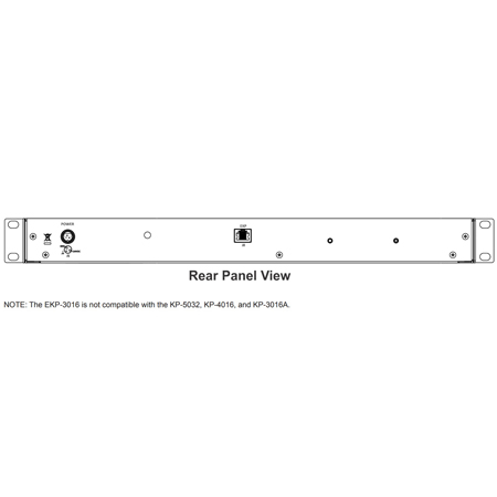 RTS EKP-3016 1RU Expansion Keypanel with 16 Operation Keys for KP-3016