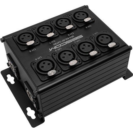 Sescom SES-8XLRF-CATBX 8 Channel Passive Balanced Audio Adapter Box ...