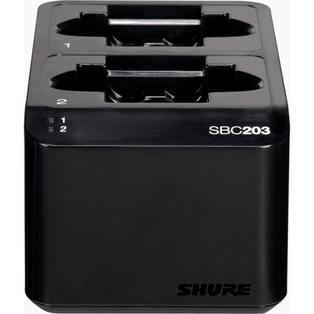 Shure SBC203-US Dual Docking Station for SLX-D transmitters and SB903 ...