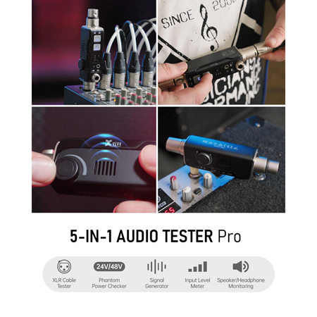 Xvive AT-2 Audio Tester Pro Portable 5-in-1 Signal Generator / XLR ...