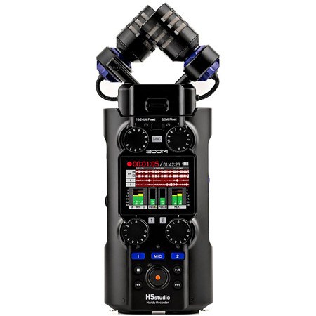 ZOOM H5studio Handy Audio Recorder with 6 Simultaneous Recording Tracks ...