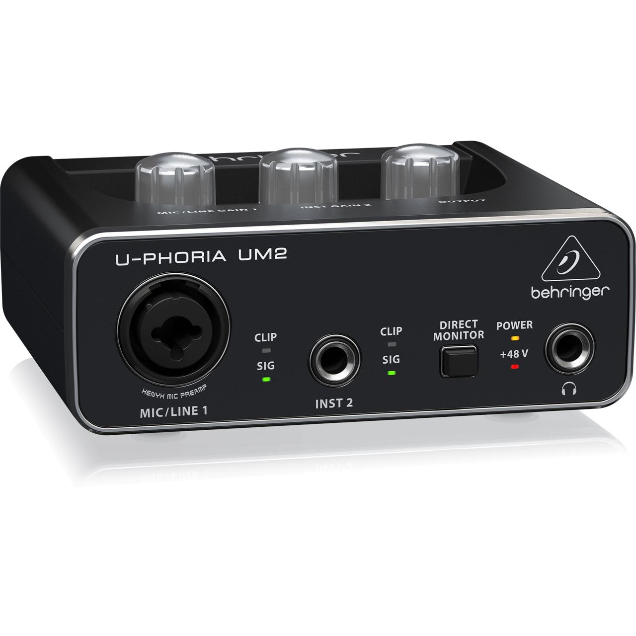 Behringer UM-2 Audiophile 2x2 USB Audio Interface with XENYX Mic ...