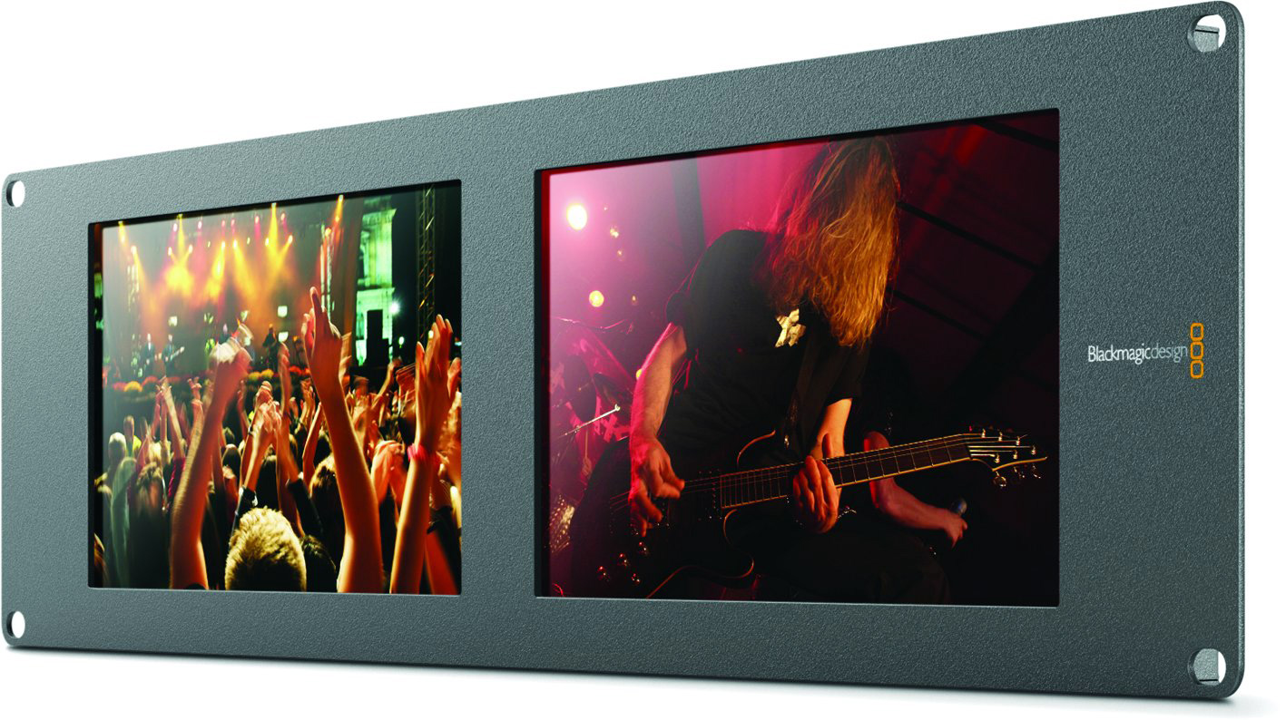 Blackmagic HDLSMTVDUO SmartView Duo Dual 8 Inch Intelligent SDI Rack Monitors