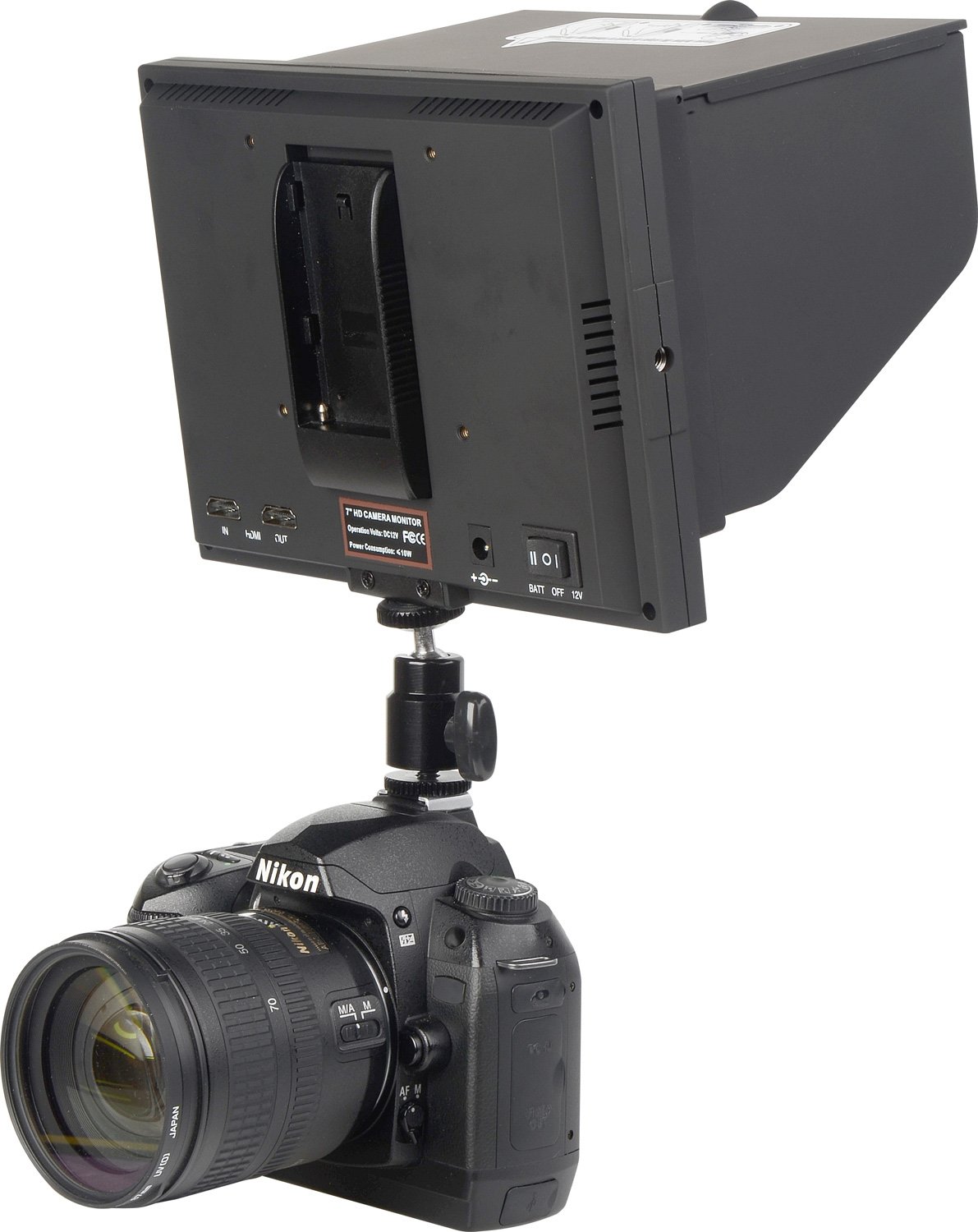 Delvcam DELVDSLR7L CameraTop 7Inch LCD Looping HDMI Monitor for DSLRs