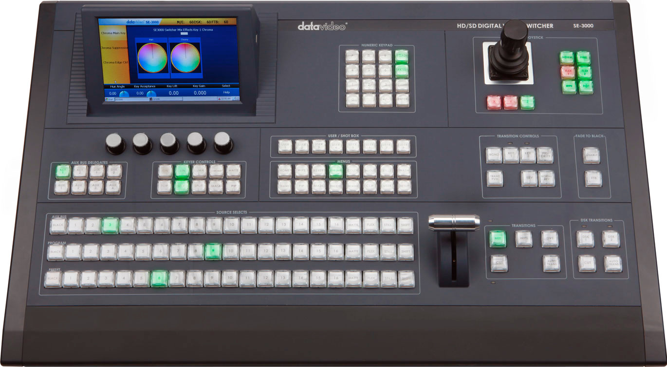 Datavideo SE30008SK 8 Input HD/SDSDI Video Switcher & HD/SDSDI Recorder