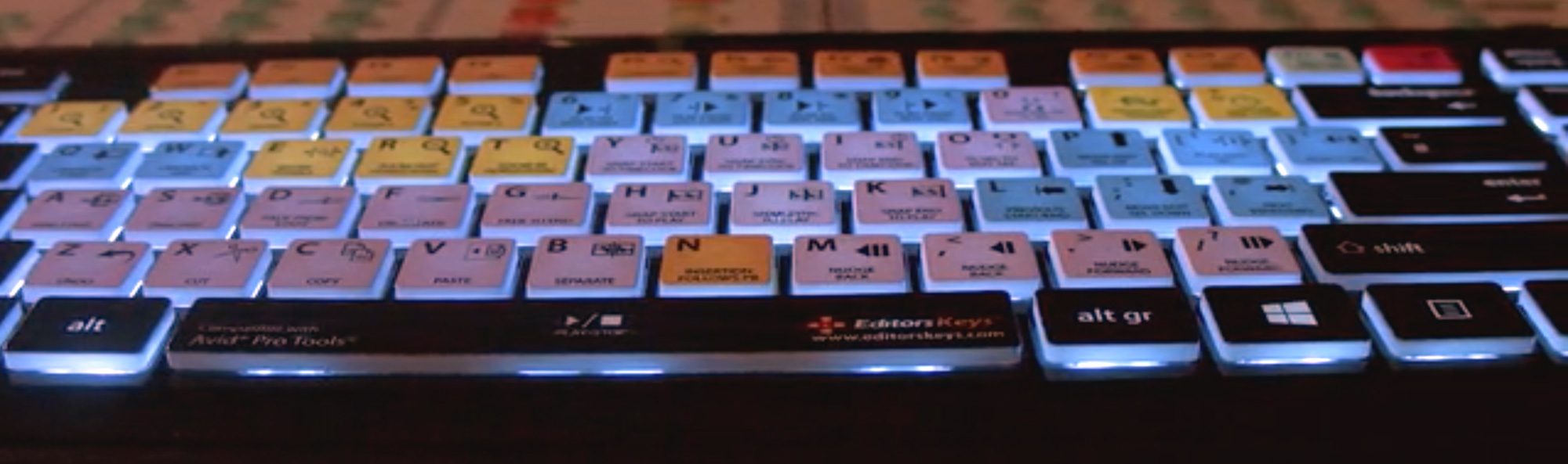 Backlit keyboard on
