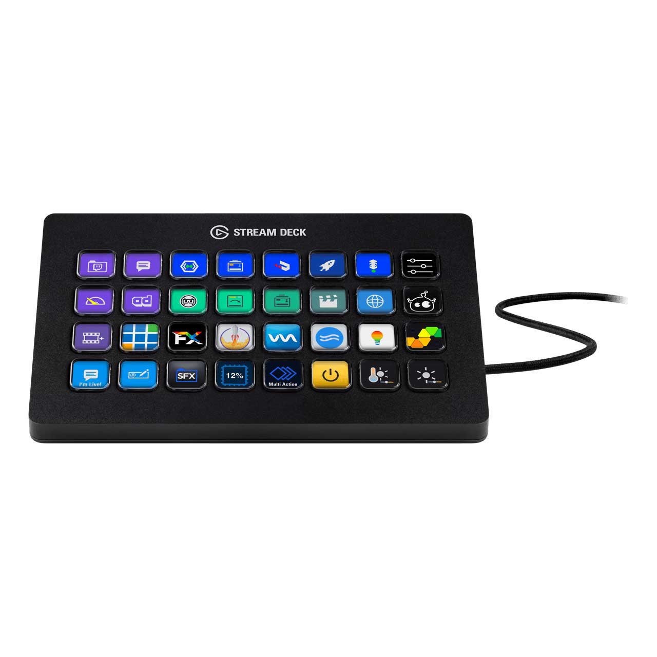 Black Stream Key XL Interface - Keypad 3.0 - USB Elgato - Deck 32 - Mac/PC/Windows