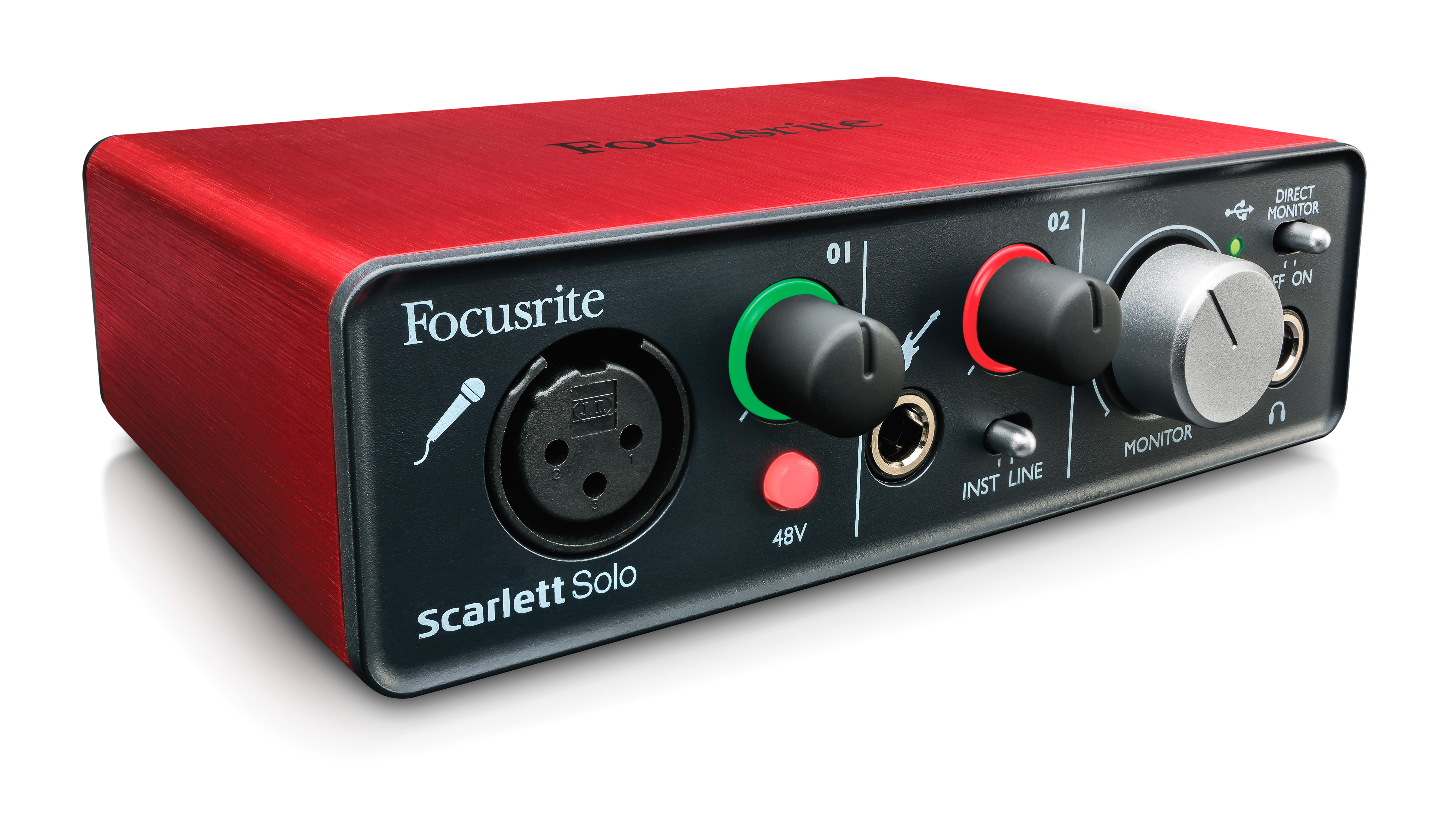 Focusrite Scarlett Solo Compact USB Audio Interface w / Preamp