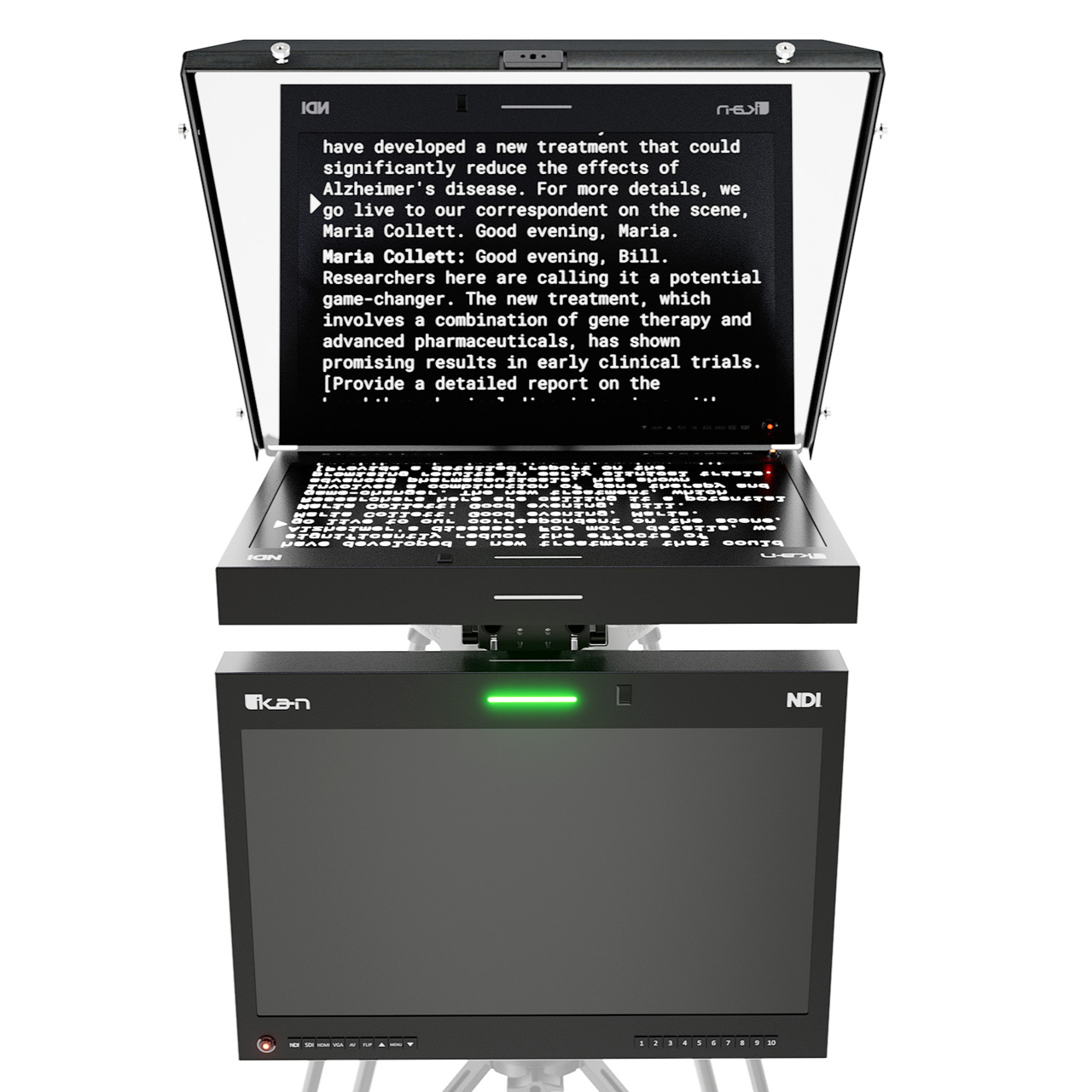Ikan PT419W-NDI-TMN-TK AURA 19 Inch POE++ 1080p Teleprompter & Talent ...
