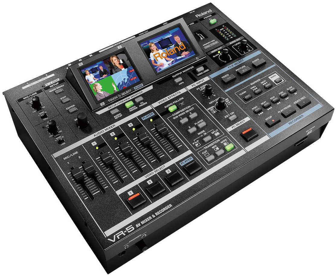 Roland VR5 5Channel Video Switcher / AV Mixer / Recorder for Live Streaming & casting
