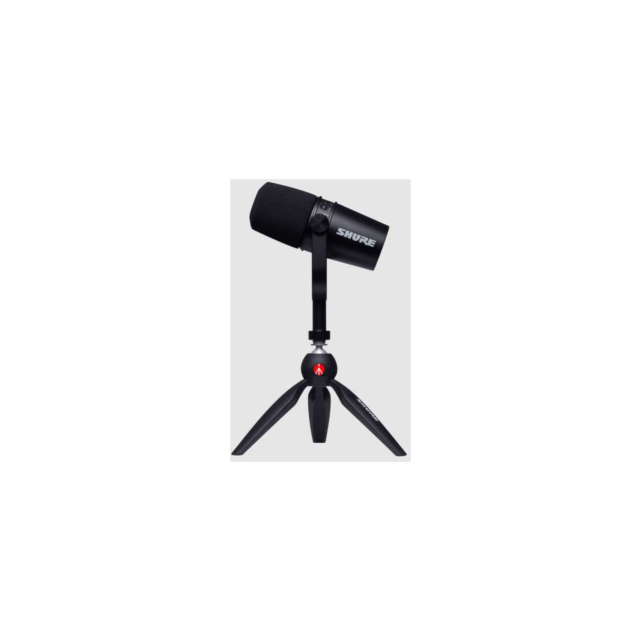 Shure MV7-K-BNDL XLR/USB Podcasting Microphone Kit with Manfrotto