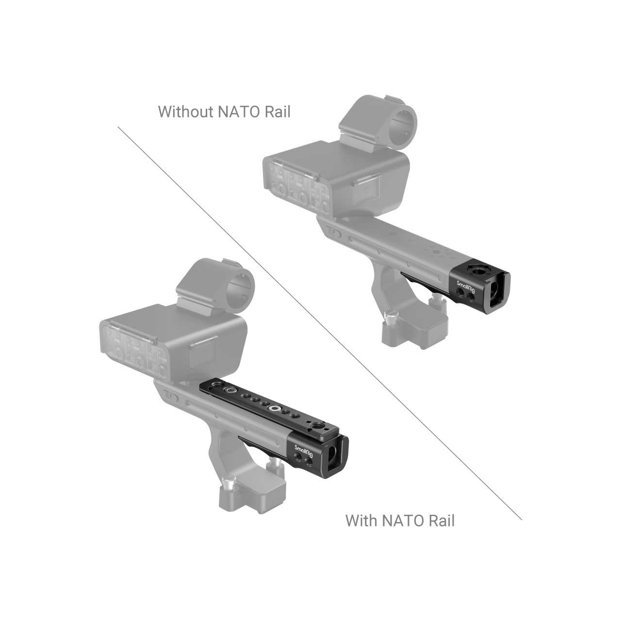 thumbnail image 2 of SmallRig FX3/FX30 XLR Handle Extension Rig (MD3490) - Extend 30mm Backward With Detachable NATO Rail 2 of 5