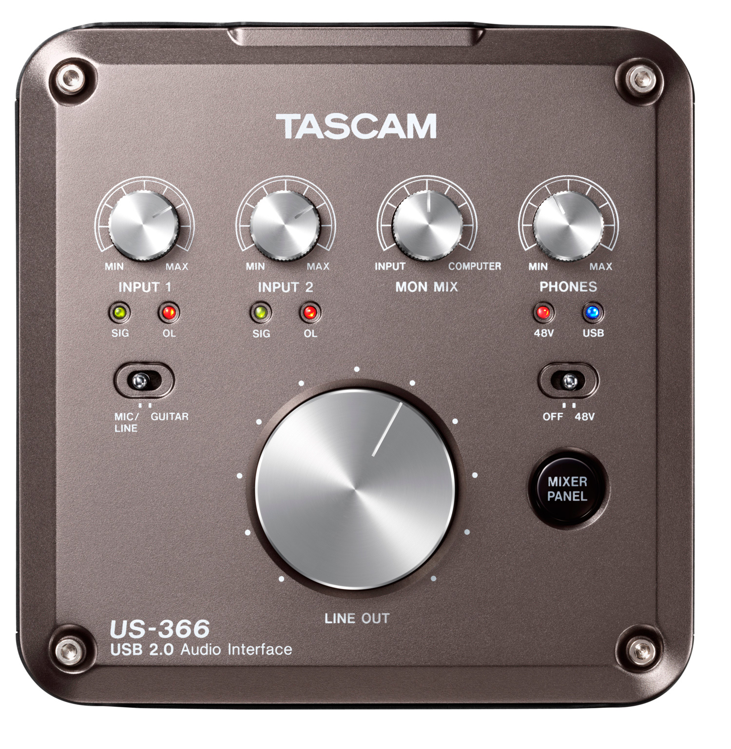 Tascam US366 USB2.0 Audio Interface with DSP Mixer