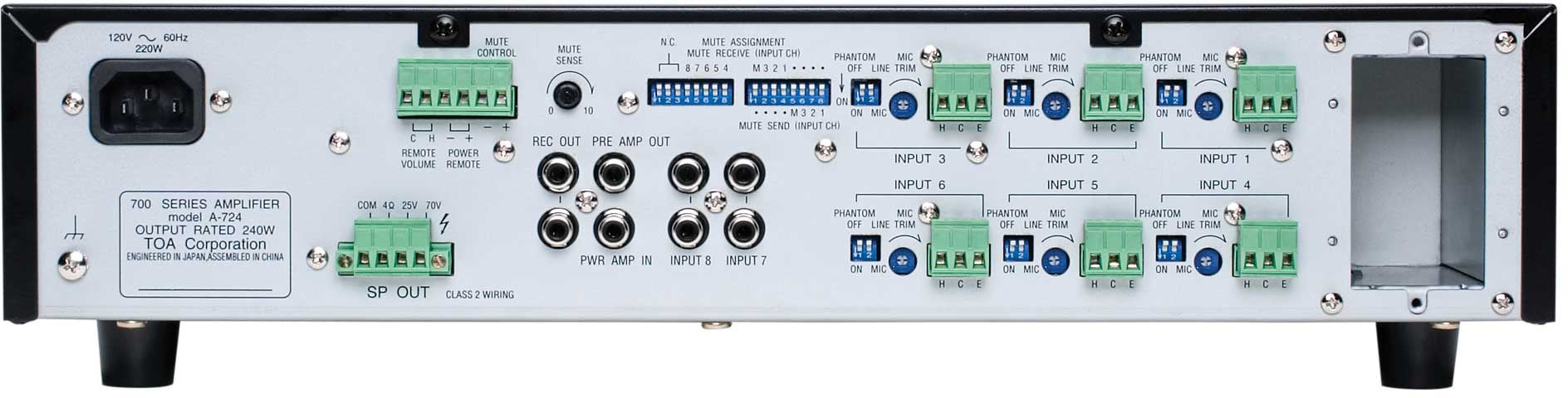TOA A-712 120 Watt Integrated Mixer Amplifier