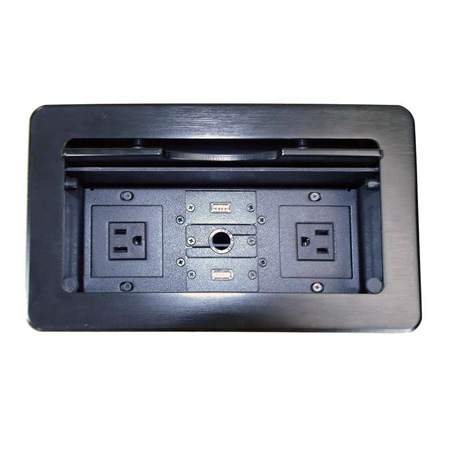 Dukane DCT6S Collaboration Table with Monitor Mount and Storage