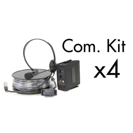 Datavideo ITC-100 Intercom Base Station & 4-User Headset/Beltpack Kit