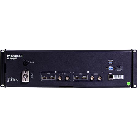 Marshall V-702W Dual 7-Inch 3RU 3G-SDI/HDMI LCD Rackmount Video Monitor ...
