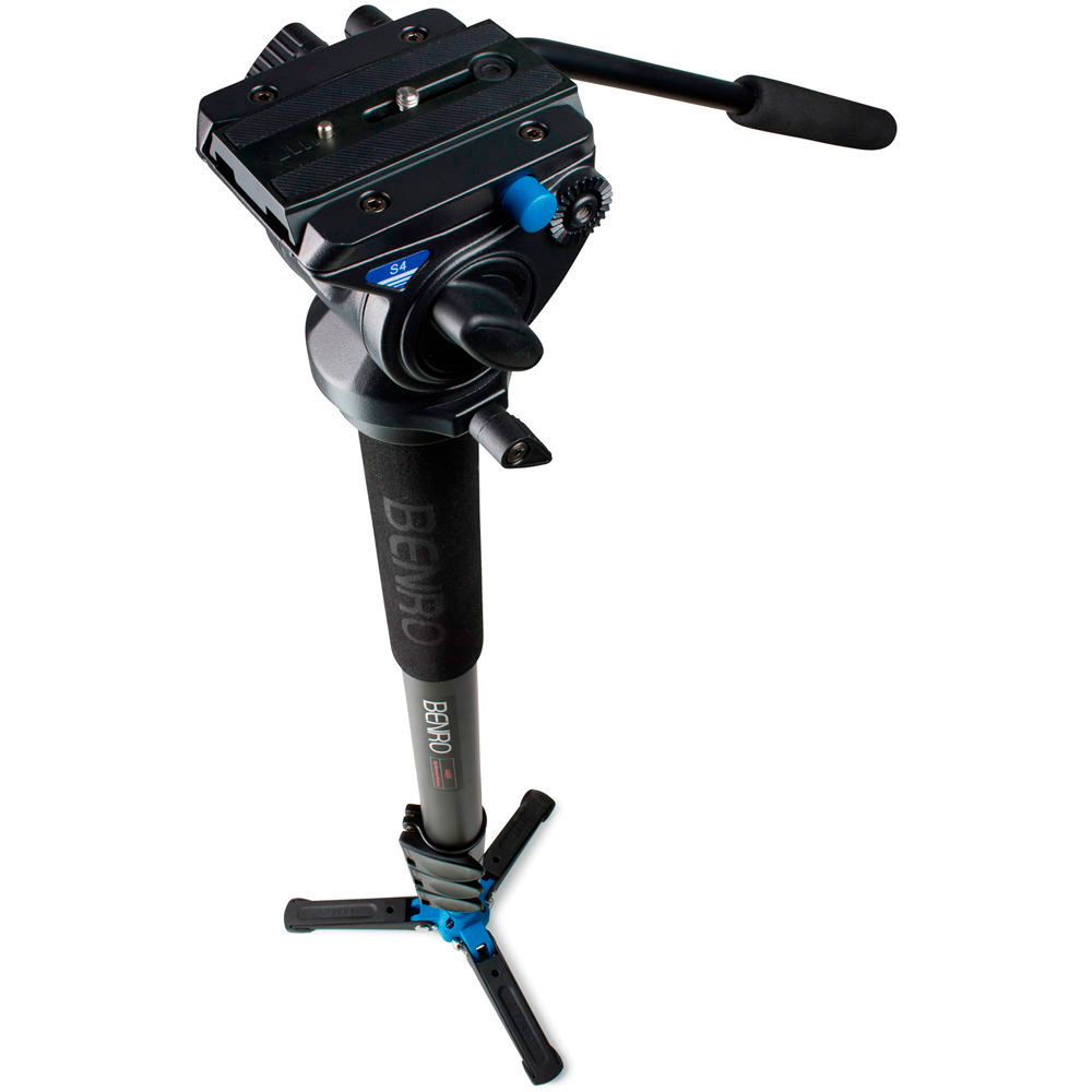 Benro A48F Video Monopod Flip Lock Legs S4 Head 3 Leg Base